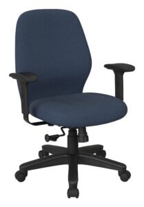 Office Star Mid Back 2-to-1 Synchro Tilt Managers Chair with Adjustable Arms