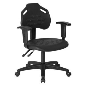 Office Star Self-Skinned Urethane Task Chair with Arms