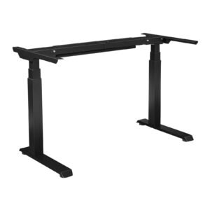 Office Star 2-Leg Electric Desk Base with Motor & Memory Handset (Black)