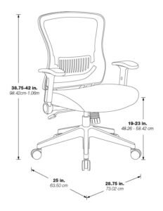 SPACE Seating Professional Dark Air Grid Back Manager's Chair