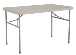 Work Smart 4' Resin Multipurpose Folding Table