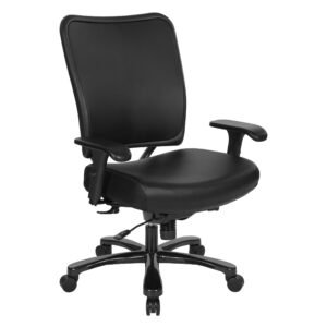 Office Star SPACE Seating Big & Tall Ergonomic Chair, Dillon Black – 400 lb