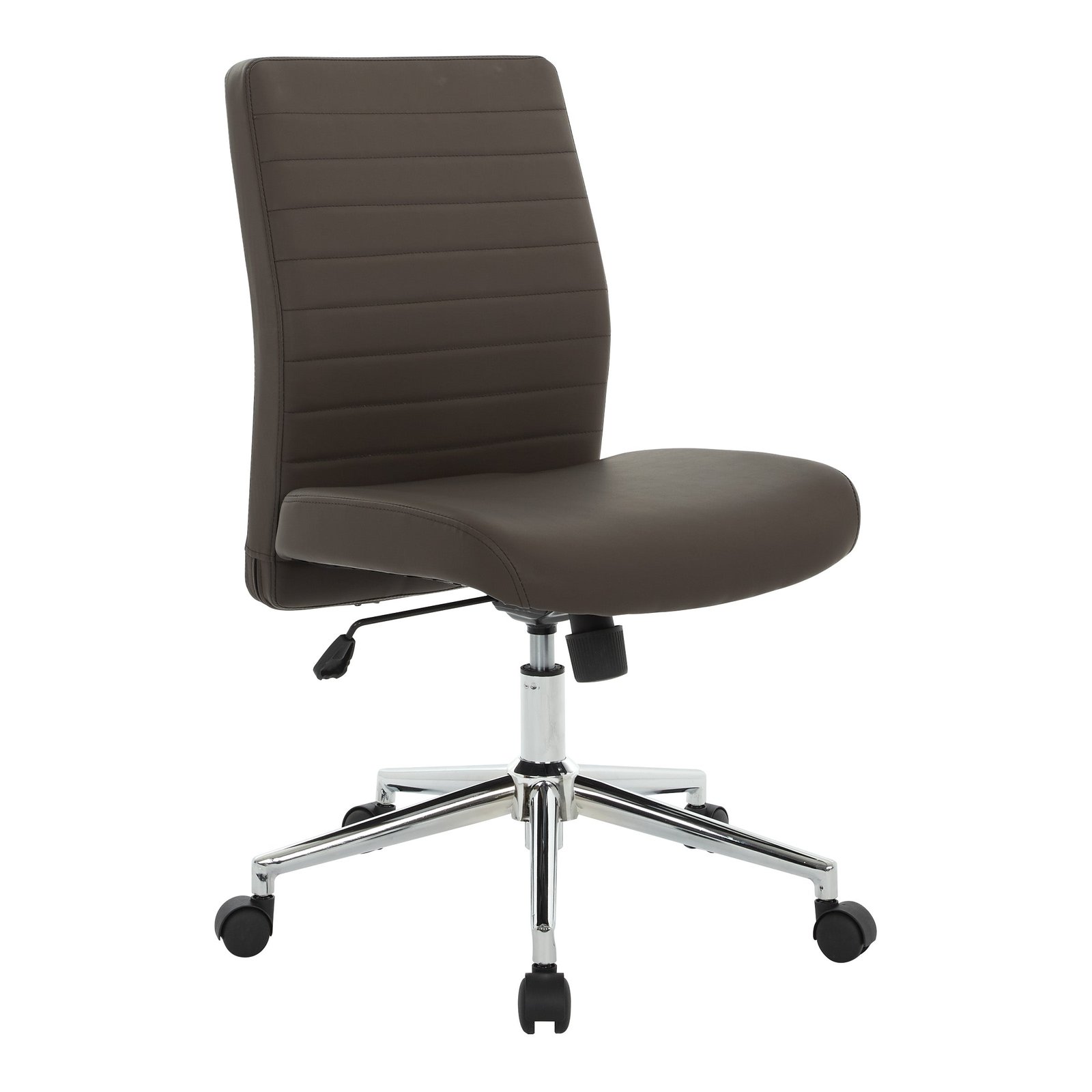 Office Star Work Smart Mid-Back Managers Chair, Chocolate Bonded Leather