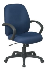 Office Star Work Smart Executive Mid-Back Manager's Chair, Icon Navy