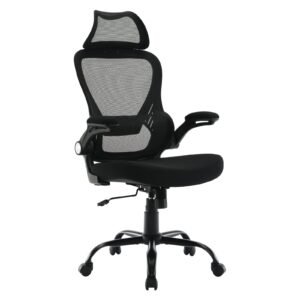 Office Star Black Mesh Back Manager's Chair with Headrest