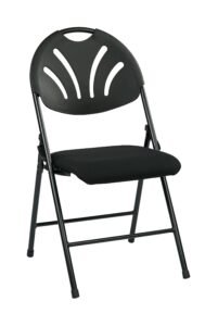 Office Star Fan Back Folding Chair with Fabric Seat (4-Pack)