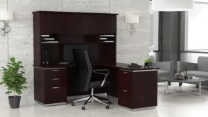 Office Star Tuxedo 72" x 72" L-Shaped Desk with Hutch (TYP231)