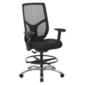 Office Star Pro-Line II 99583FDC ProGrid Drafting Chair with Fabric Seat