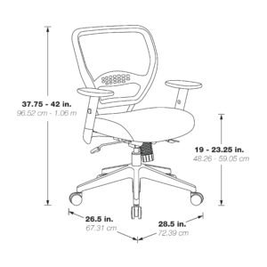SPACE Seating 55247SM 24/7 Air Grid® Task Chair with Memory Foam Seat