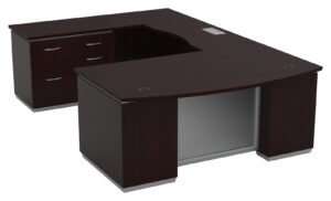 Office Star Tuxedo TYP53 72" x 114" U-Shaped Desk with Bridge & MultiFile