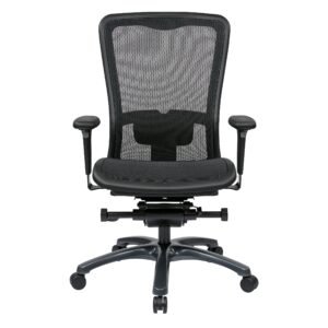 Office Star Pro-Line II 93720 ProGrid Mesh High-Back Chair with Titanium Aluminum Base