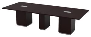 Office Star Tuxedo 10' Rectangular Conference Table with Power, 120" x 48"