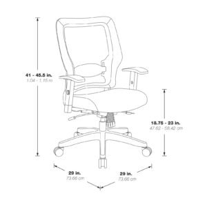 SPACE Seating 63247SM 24/7 Mesh Manager's Chair with Memory Foam Seat