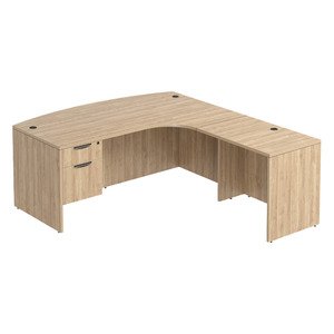 N9NE Classic Laminate Bowfront Radius L-Shape Desk 71" x 78" (CLALD2009)