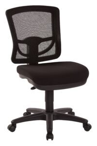Office Star ProGrid® Mesh Back Armless Task Chair, Coal
