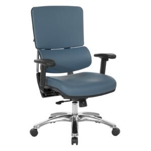 Office Star Pro-Line II Dillon Fabric Managers Chair with Aluminum Base