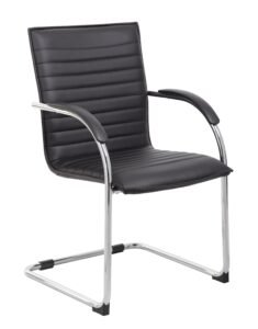 Boss Chrome Cantilever Vinyl Side Chair, 2-Pack (B9536)