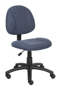 Boss Armless Tweed Deluxe Posture Office Chair (B315)