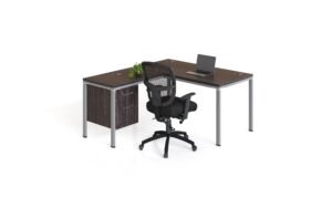 Boss Simple System 66" x 30" L-Desk with Return & Pedestal (SGSD029-202)