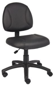 Boss Armless Deluxe LeatherPlus Posture Chair (B305)