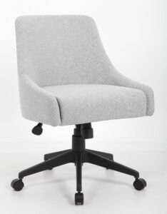 Boss Boyle Grey Poly-Linen Swivel Desk Chair (B576-GY)