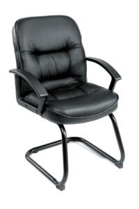 Boss LeatherPlus Guest Chair with Cantilever Sled Base (B7309)