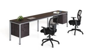 Boss Simple System Side-by-Side Desks with Pedestals, 60" x 24" (SGSD006-101)