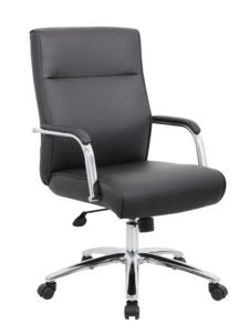 Boss Modern CaressoftPlus Conference Chair with Chrome Base (B696C)