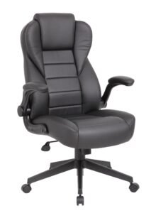 Boss High Back CaressoftPlus Executive Chair with Flip Arms (B8551)