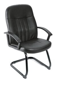 Boss LeatherPlus Cantilever Guest Chair with Lumbar (B8109)