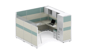 Friant Novo FH-1003 8.5' x 8.5' U-Shaped Cubicle Workstation