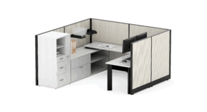 Friant Novo FH-1007 8.5' x 8.5' Private Cubicle with L-Desk