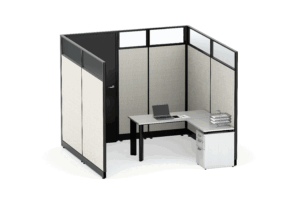 Friant Novo Monolithic Cubicle with Partial Glass