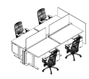 Friant My-Hite FMH-4010 4-Person Electric Standing Desk Bench (2.5' x 4.5')