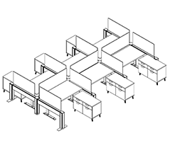 Friant My-Hite FMH-6006 Six-Person 5' x 5' Height Adjustable Bench