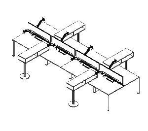 Friant Verity Eight-Person Benching Workstations (FV-8000 – FV-8004)