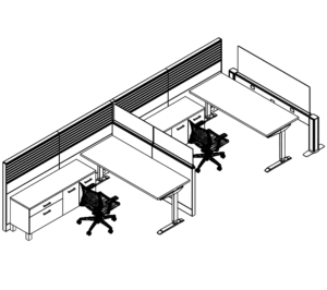 Friant Interra Workstation with Accessory Rail Tiles